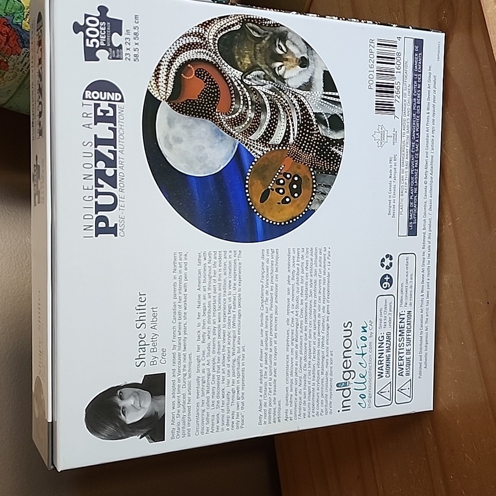 Shape Shifter Indigenous Art Puzzle Round - Picture 2 of 6